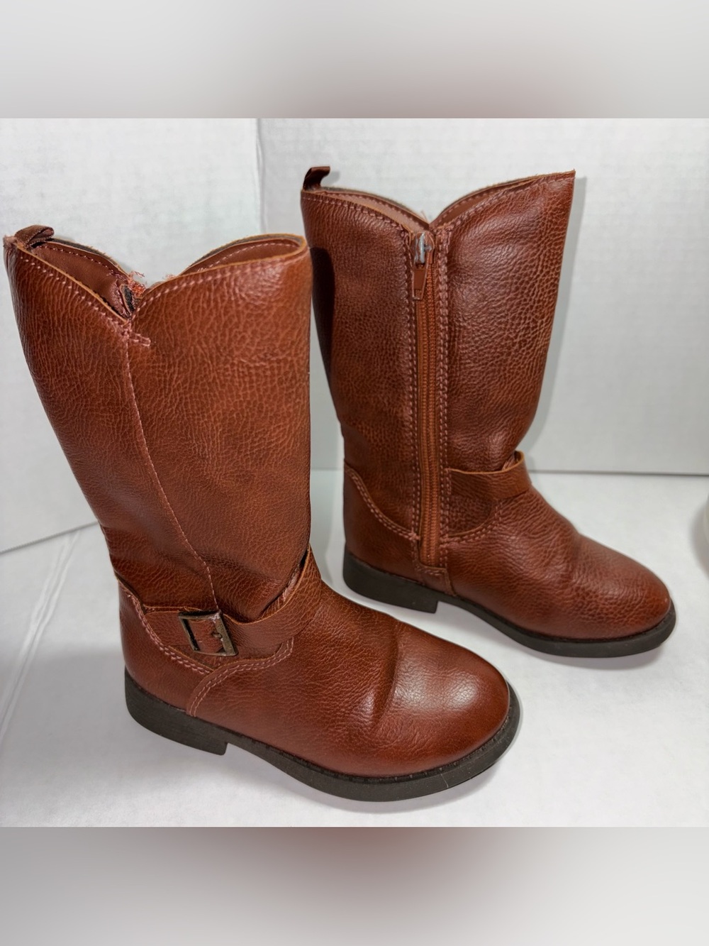 OshKosh B'gosh Lumi Toddler Girls Brown Riding Boots 8 M